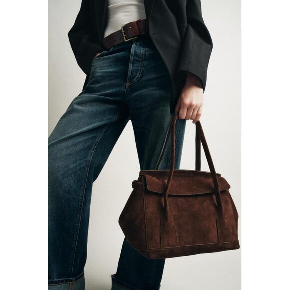 ZARA LEATHER CITY BAG - Picture 3 of 6
